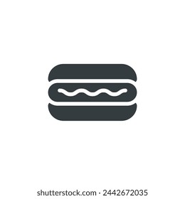 Hotdog icon, Hotdog vector illustration