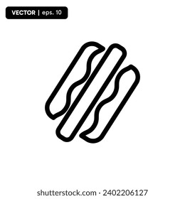 Hotdog icon vector illustration. Food and cooking. Minimalism vector symbols, line icon for logo, mobile app and website design