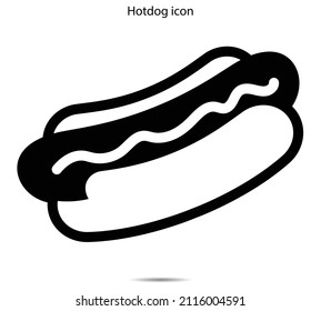 Hotdog icon vector illustration graphic on background