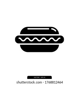 Hotdog Icon Vector Illustration Logo Template