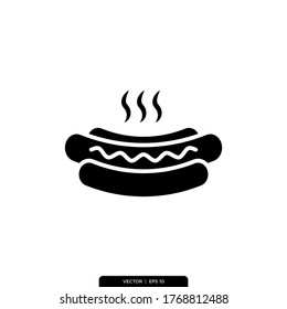Hotdog Icon Vector Illustration Logo Template