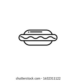 Hotdog icon vector image. Can also be used for food and drinks. Suitable for mobile apps, web apps and print media.