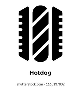 Hotdog icon vector isolated on white background, Hotdog transparent sign , food and fruit symbols
