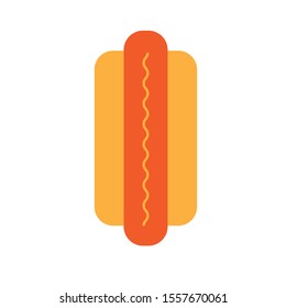 Hotdog icon vector on white background