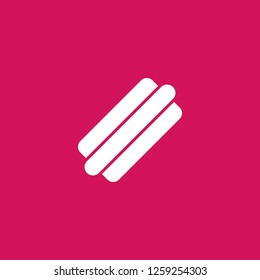 hotdog icon vector. hotdog sign on pink background. hotdog icon for web and app