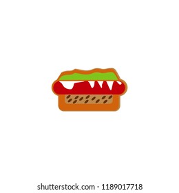 Hotdog icon vector template on eps 10