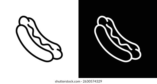 Hotdog icon vector for web, computer and mobile apps