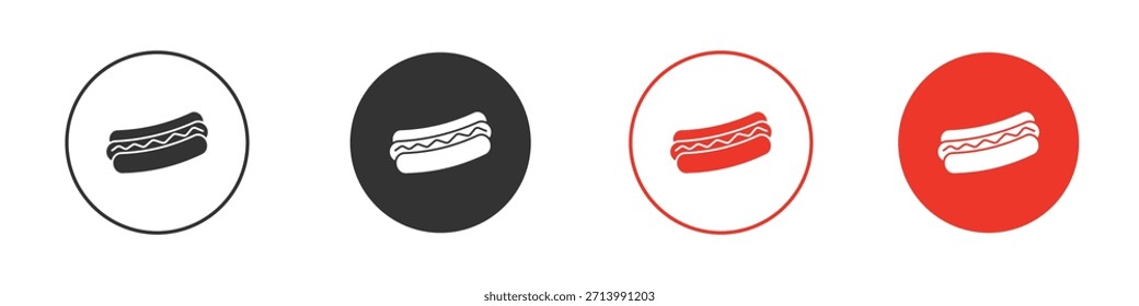 Hotdog-Symbol. Webvektordesign