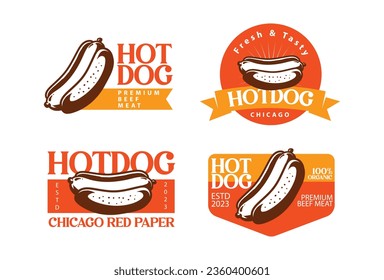 hotdog illustration for logo template design