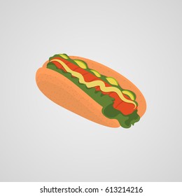 Hotdog illustration vector