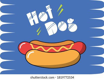 Hotdog illustration vector file for design 