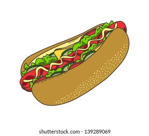 hotdog isolated