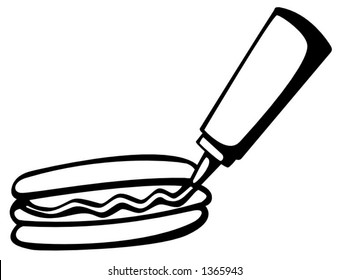 hotdog with ketchup