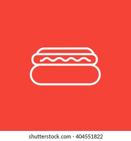 Hotdog line icon.