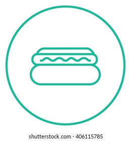 Hotdog line icon.