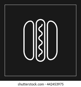 hotdog line icon