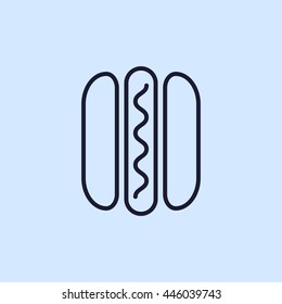 hotdog line icon