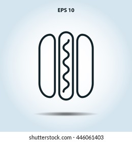 hotdog line icon