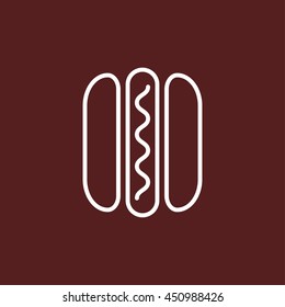 hotdog line icon
