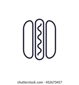 hotdog line icon