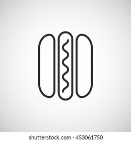 hotdog line icon