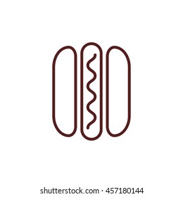 hotdog line icon