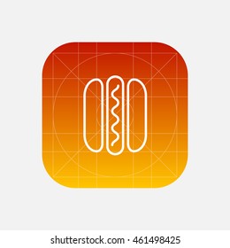 hotdog line icon