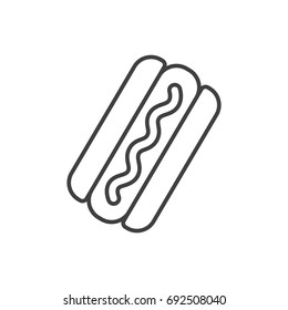 Hotdog line icon.