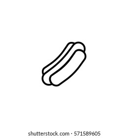 Hotdog line icon, fast food  