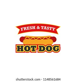Hotdog Logo Design Vector. Fast Food Logo Vector