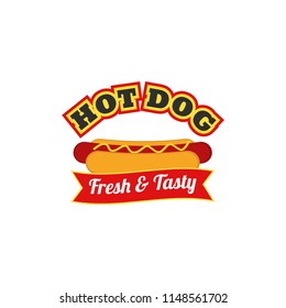 Hotdog Logo Design Vector. Fast Food Logo Vector