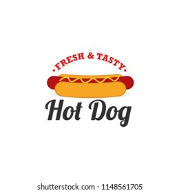 Hotdog Logo Design Vector. Fast Food Logo Vector