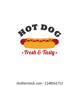 Hotdog Logo Design Vector. Fast Food Logo Vector