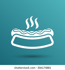 hotdog logo icon food symbol fastfood grill.