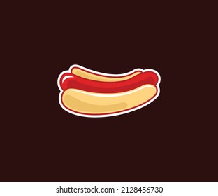 Plantilla de logotipo Hotdog, adecuada para cualquier negocio relacionado con el restaurante hotdog o cualquier cosa relacionada