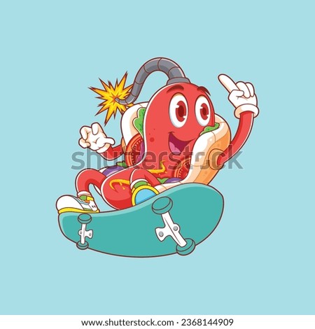 Hotdog logo vector icon fast food
