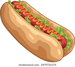 hotdog on eps file vector format separated layer colors