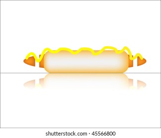 hotdog on white background