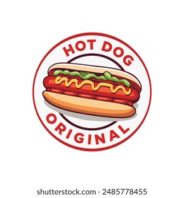 Hotdog original logo with white background