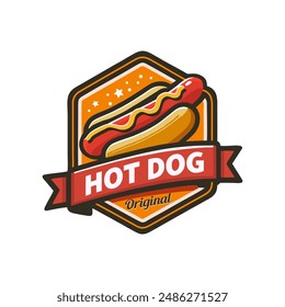 Hotdog original logo with white background