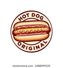 Hotdog original logo with white background