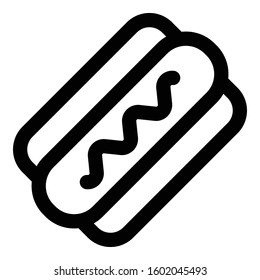 
Hotdog Outline bold Vector Icon which can be easily modified or Edited

