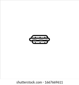 Hot-dog outline icon illustration- Vector