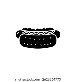 Hotdog with Relish and Mustard Icon
