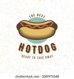 hotdog simple vector design logo from restaurant