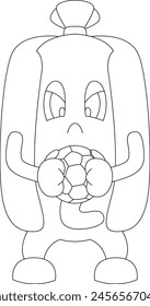 Hotdog Soccer player Soccer Sports Vector Graphic Art Illustration