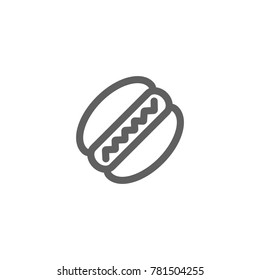 Hotdog thin simple vector