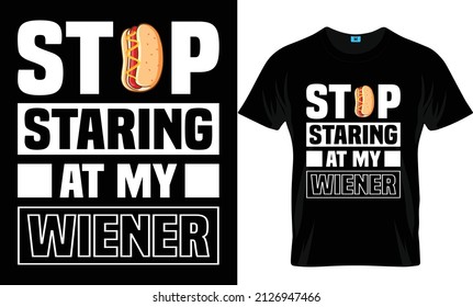 Hot-Dog t-shirt design template. Use for pod business