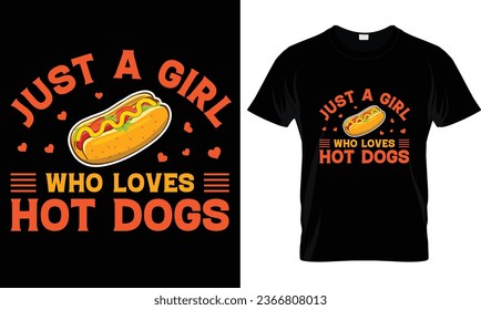 Hotdog t-shirt design vector graphic.