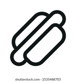 Hotdog UI icon, street food minimal line vector symbol